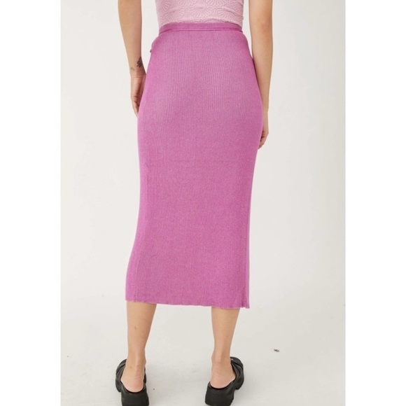 Free People Borderline Midi Skirt /
Orchid Combo - Picture 4 of 5